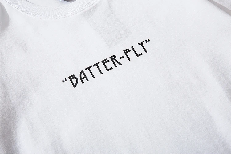 

Hip Hop Oversize T Shirt Men 2021 Streetwear Harajuku Color Butterfly Tshirt Short Sleeve Cotton Loose HipHop T-Shirt Plus Size