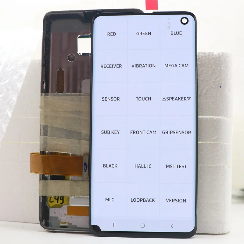 Pantalla lcd AMOLED original de 6,8 pulgadas para Samsung Galaxy S10, G973, SM-G9730, G973F/DS con Marco, montaje de pantalla t&aacute;ctil con Dot-3