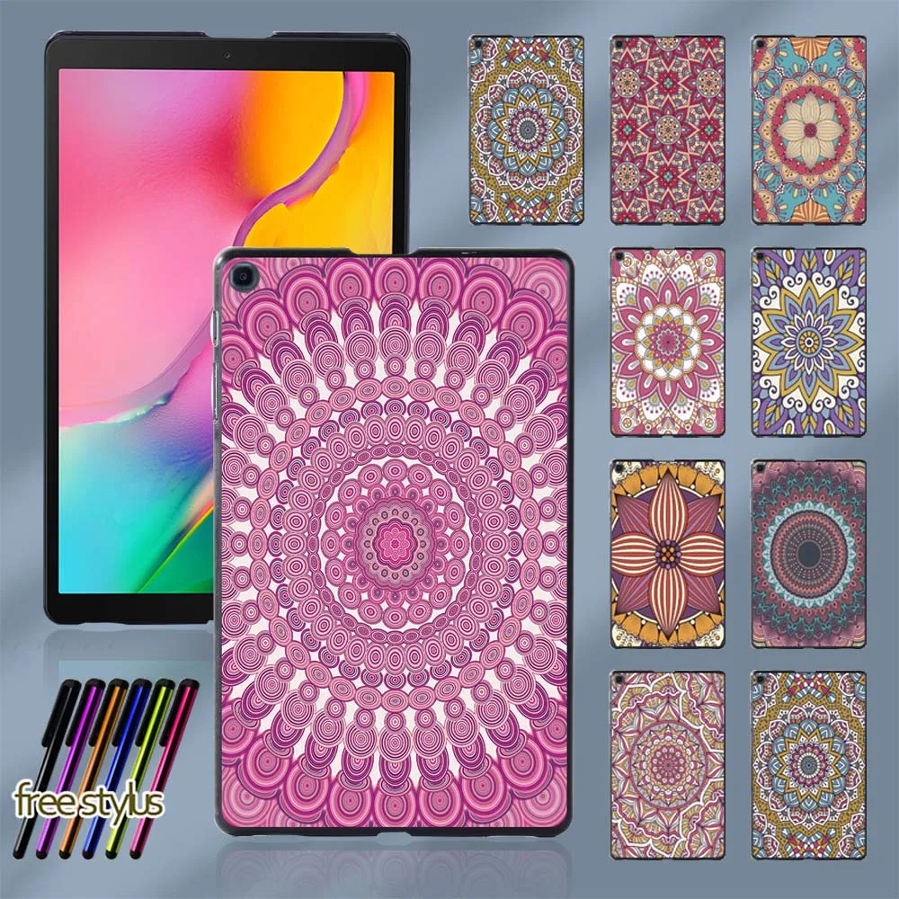 

Tablet Case for Samsung Galaxy Tab A 10.1 2019 T510 T515 Mandala Pattern Printed Plastic Durable Hard Protective Shell