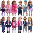 Комплект одежды для куклы, подходит для 18-дюймовых американских и 43 см новорожденных, кукол для новорожденных, аксессуары для одежды Nenuco Ropa поколения, игрушки для девочек сделай сам