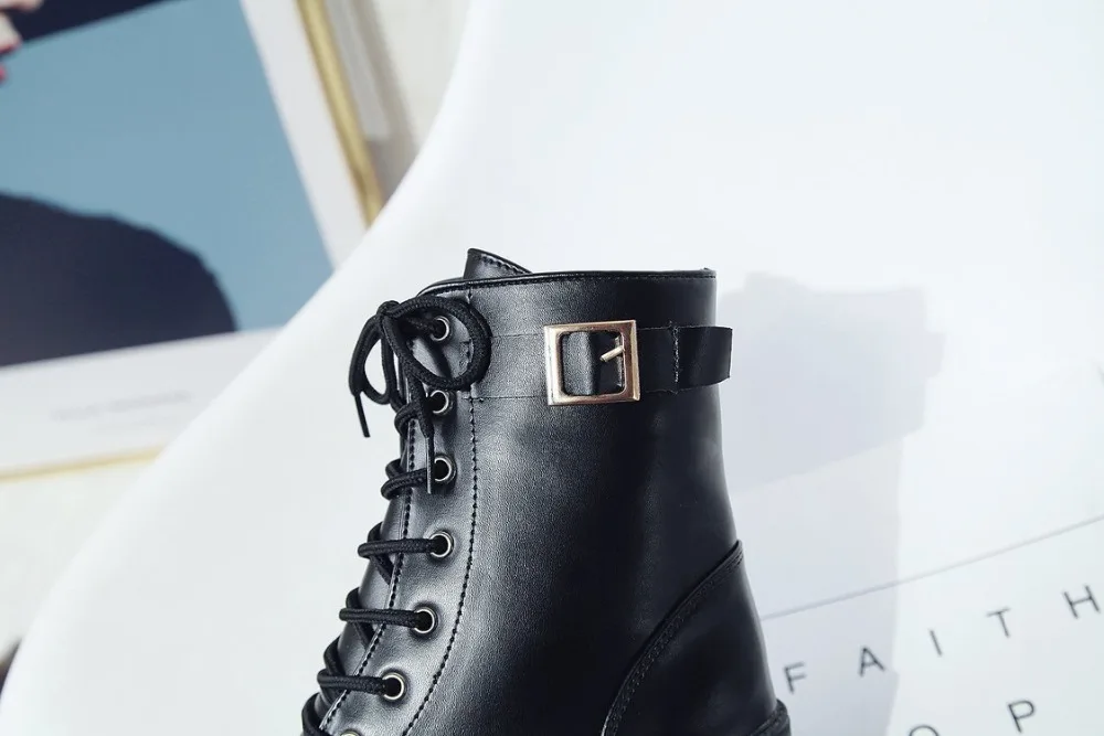 Сапоги Aleafalling женские классические Милые простые умные туфли на шнуровке мягкая