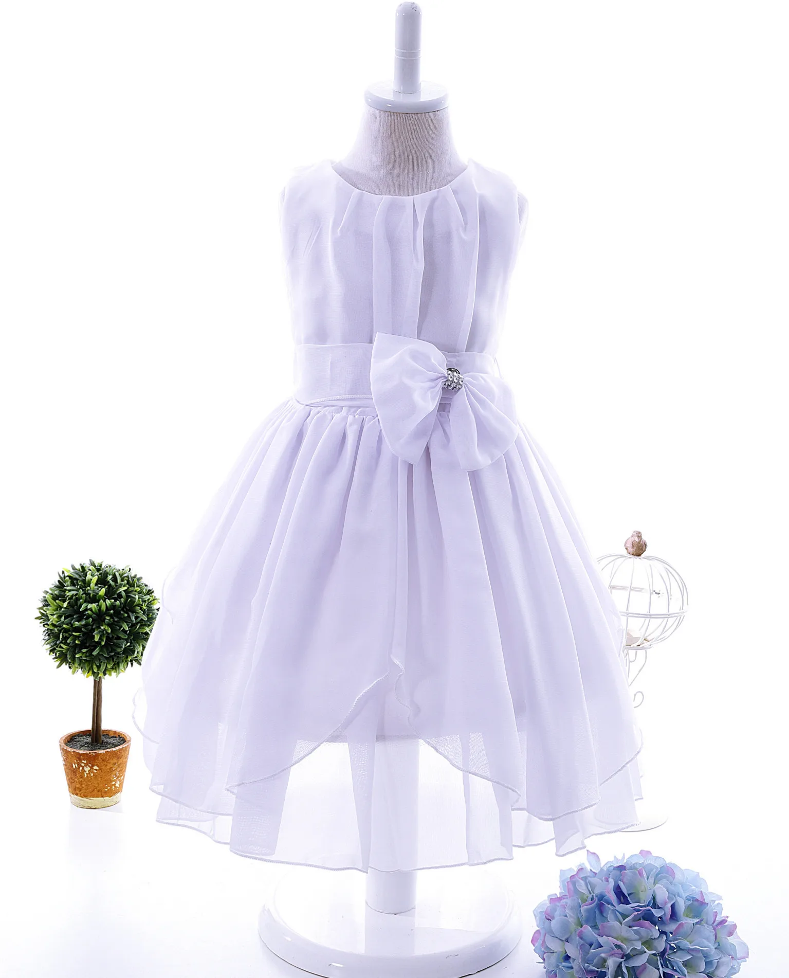 

Big Girls Chiffon Dress 2019 Summer Sleeveless Irregular Elegant Princess Party Dresses 2-12 Years Kids Clothes