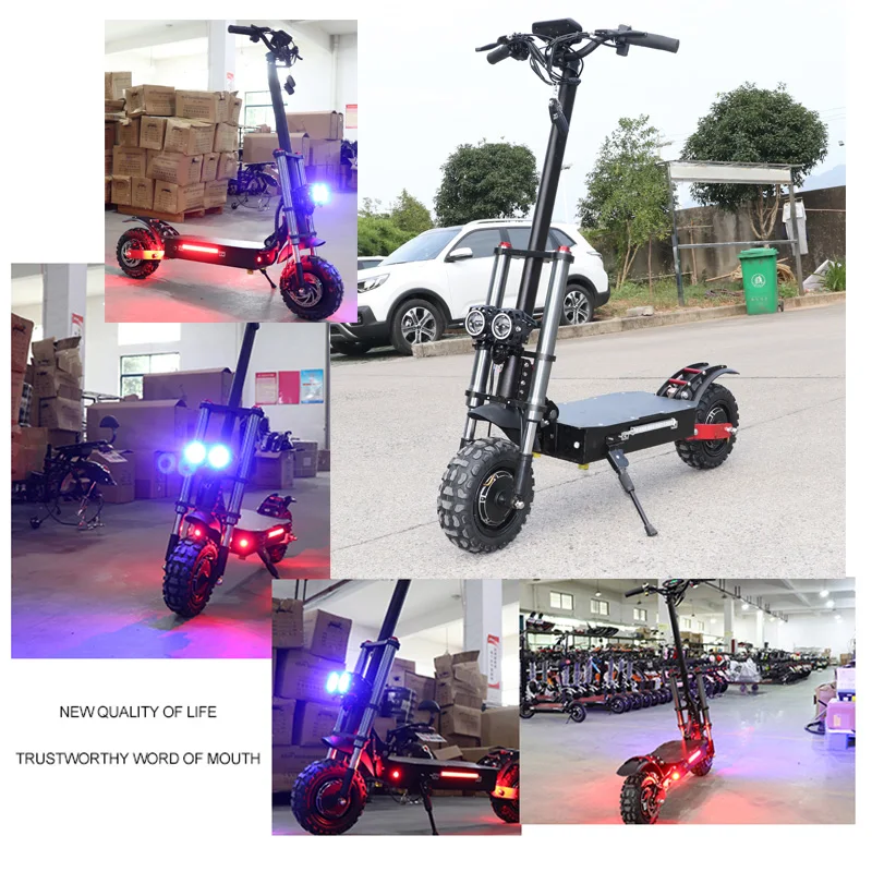 

EU STOCK Powerful Adult Electric Scooter 60V 3200W 11inch Off Road Fat Wheel 80km/h Foldable Electric Kick Scooter Sakteboard