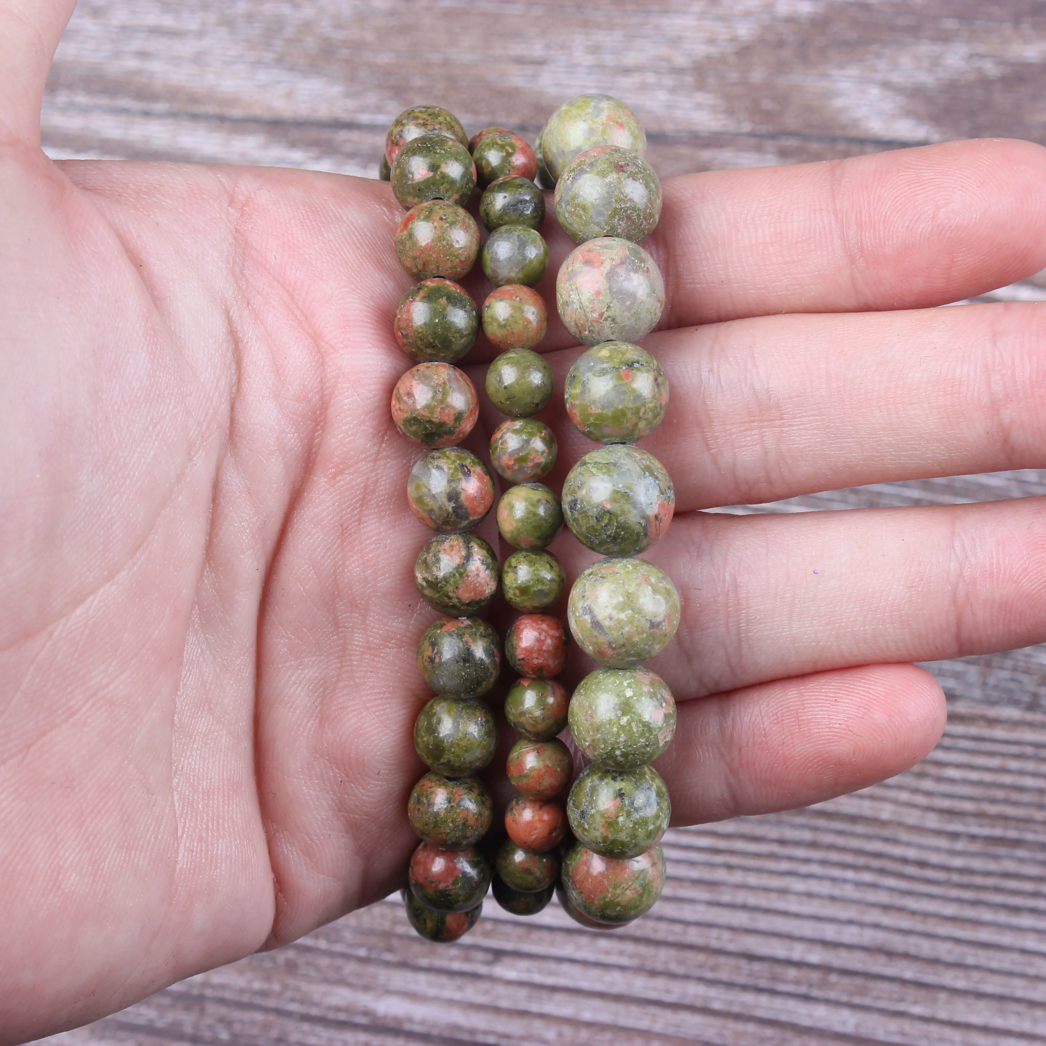 

Fashion jewelry 6 / 8 / 10mm miscellaneous stone bracelet natural jewelry beads are suitable for men's and women's accessories