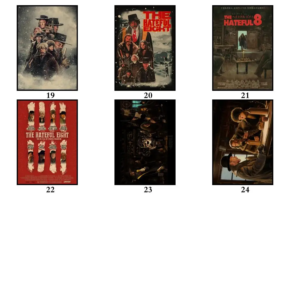 24 дизайна по мотивам фильма Квентин восемь человек наклейка для дома