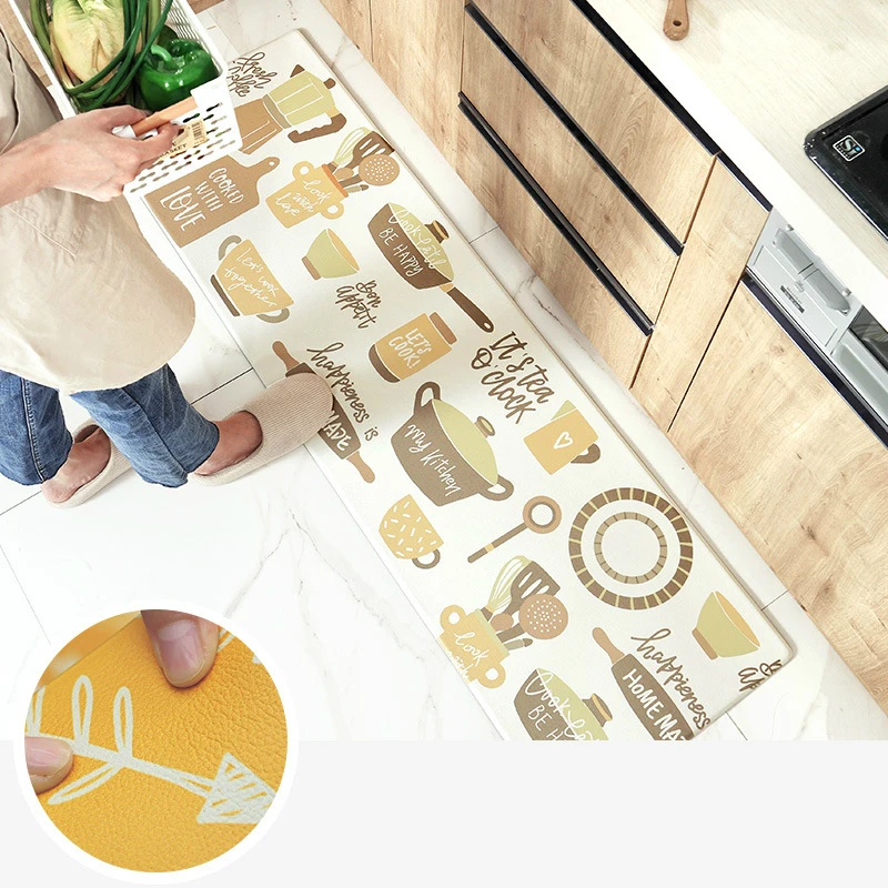 Коврики для кухни из ПВХ и кожи с милым мультяшным принтом большие коврики татами