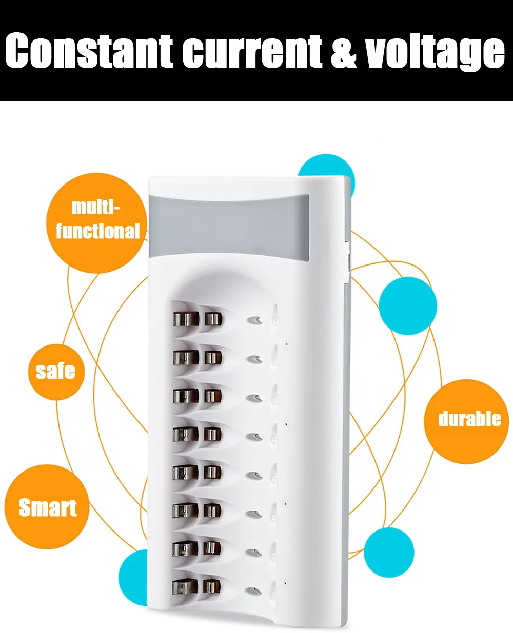 Зарядное устройство для батарей аа ААА с 8 портами |