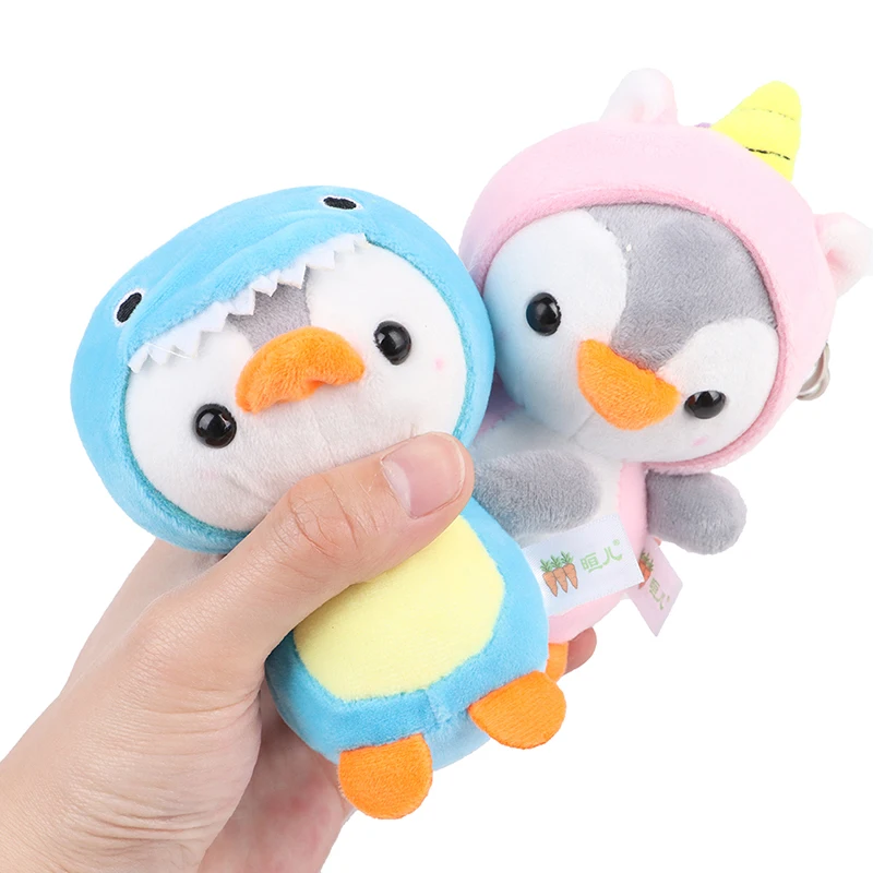 

12 см мягкая игрушка-Пингвин плюшевая зверушка-кулон брелок кукла коляска игрушки для детей небольшой мини-плюшевые игрушки, подарок на Рожд...
