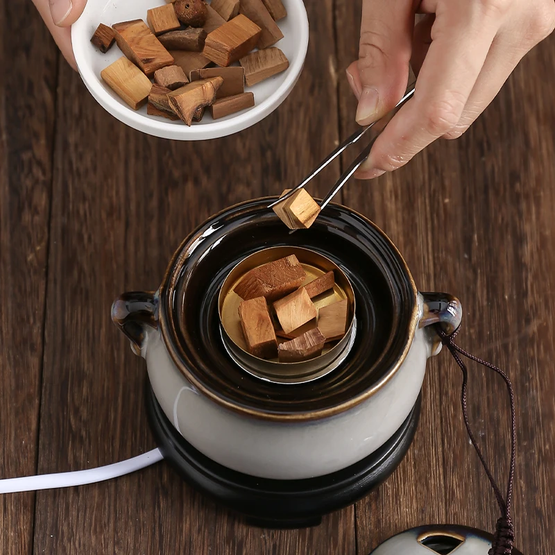 Керамическая курильница из сандалового дерева диффузор дыма электрическая для