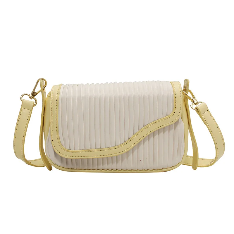 

Women's Bags2021New Summer Women's Bags Korean Fashion Ladies' Hit Color Folds One-shoulder Messenger All-match Small Square Bag