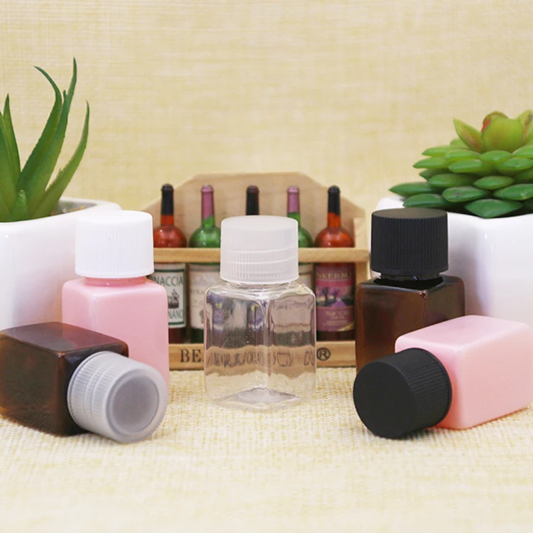 10 мл маленькая пустая квадратная косметическая бутылка для многоразового