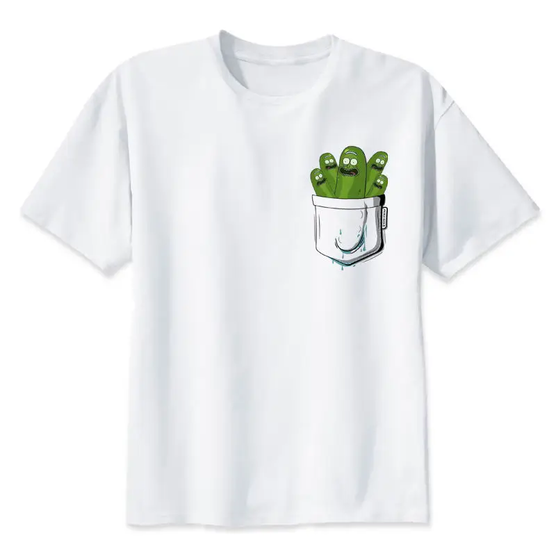 Pickle Rick And marty Vaporwave Мужская футболка одежда для мальчиков с аниме брендовые летние
