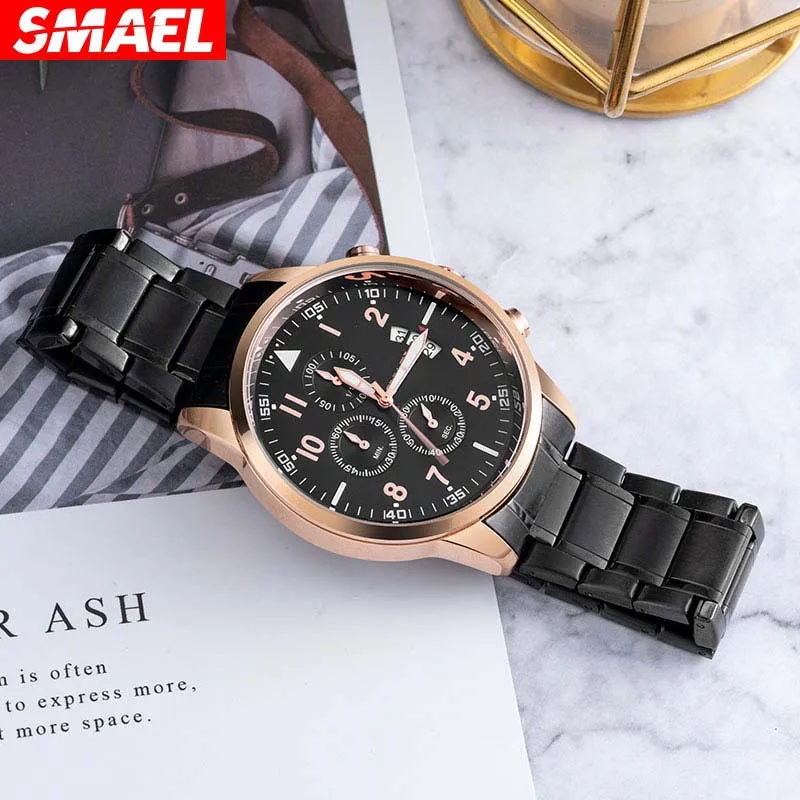 

Men's Business Casual Six-Pin Multi-Function Watch Calendar Waterproof Quartz Watch designer watch