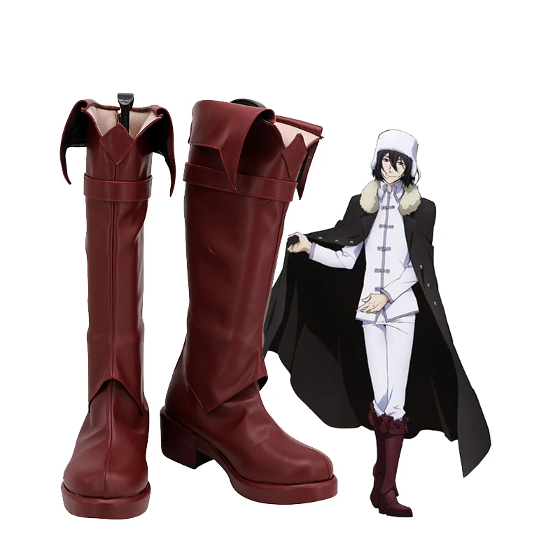 

Хаоса аниме Осаму дадзай Косплэй обувь коричневые сапоги Для мужчин Для женщин Для мужчин Хэллоуин Карнавальный костюм вечерние реквизит р...