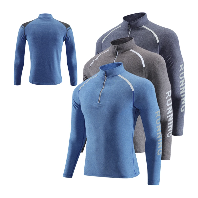 Футболка мужская спортивная компрессионная с длинным рукавом дышащая майка