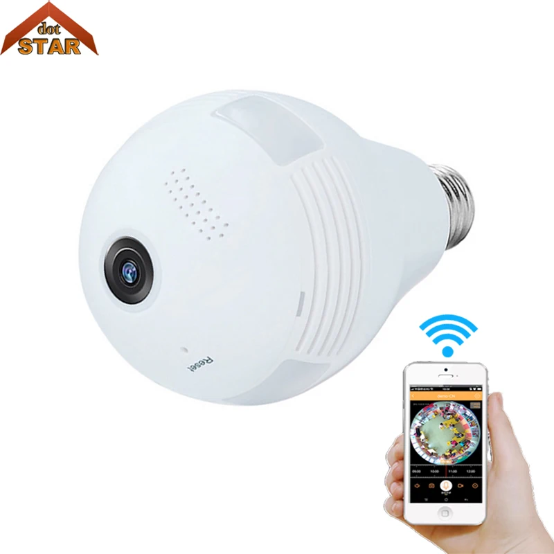 Ламповый светильник беспроводная ip камера Wifi рыбий глаз 960 P 1080P HD Мини CCTV VR 360