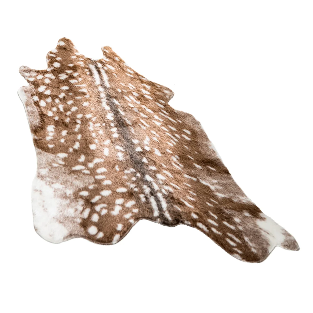 구매 1pc Sika 사슴 인쇄 카펫 지상 매트 바닥 깔개 장식 지상 패드 홈