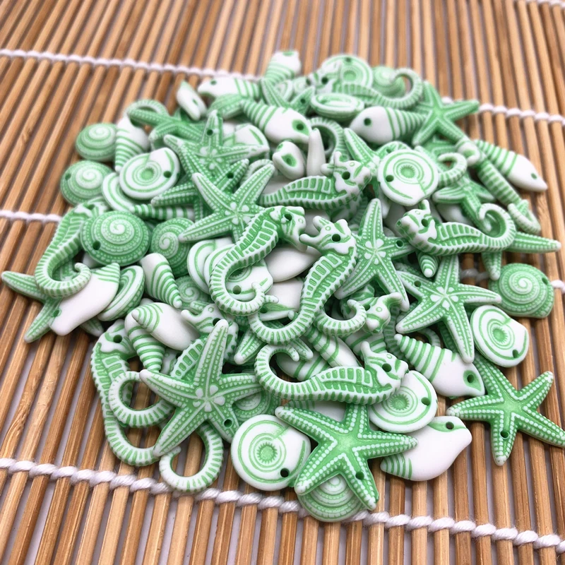 Новинка 20 г раковины морской звезды ракушки смешанные пластиковые бусины с
