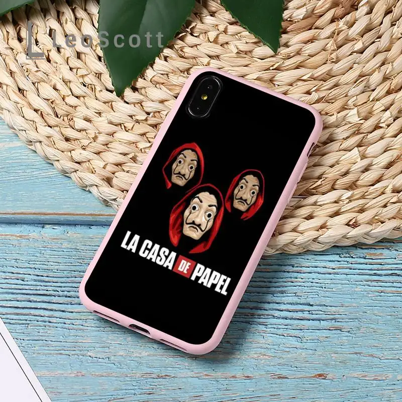 

series Money Heist House of Paper Phone Case Candy Color for iPhone 11 12 mini pro XS MAX 8 7 6 6S Plus X 5S SE 2020 XR