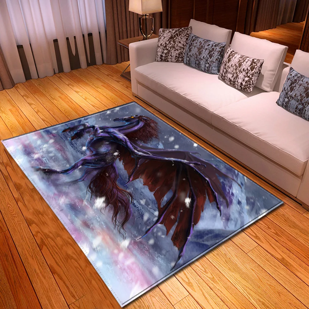 

Cartoon Horse Pattern Carpet In Living Room, Bedroom Area Mat, 3D Printed Children's Playroom Mat, Baby Crawling Door Mat