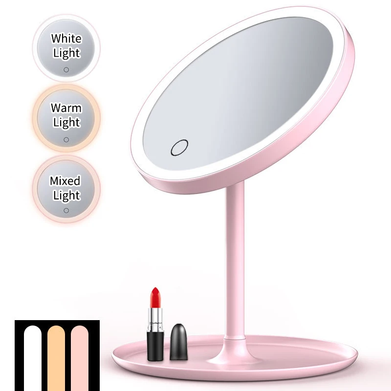 зеркало с подсветкой для макияжа Светодиодный светильник косметическое