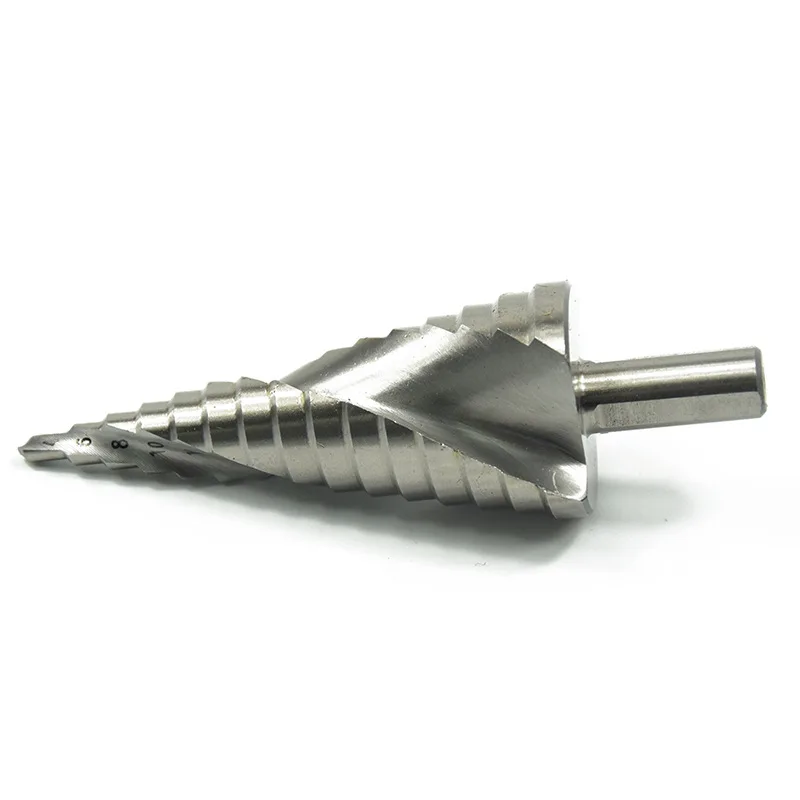 

Triangle handle silver spiral groove step drill step drill pagoda drill multi-function drill4-32Step drill bit