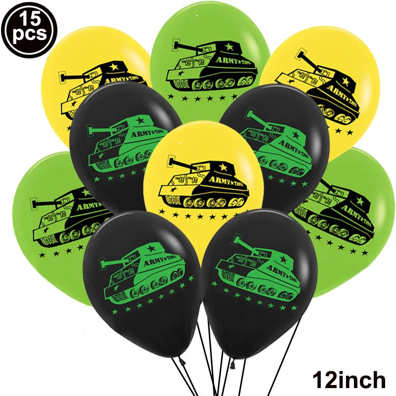 

10pcs 12inch Camouflage Latex Ballons Military Theme Happy Birthday Tank Ballons Baby Shower Army Soldie Party Decortion Globos