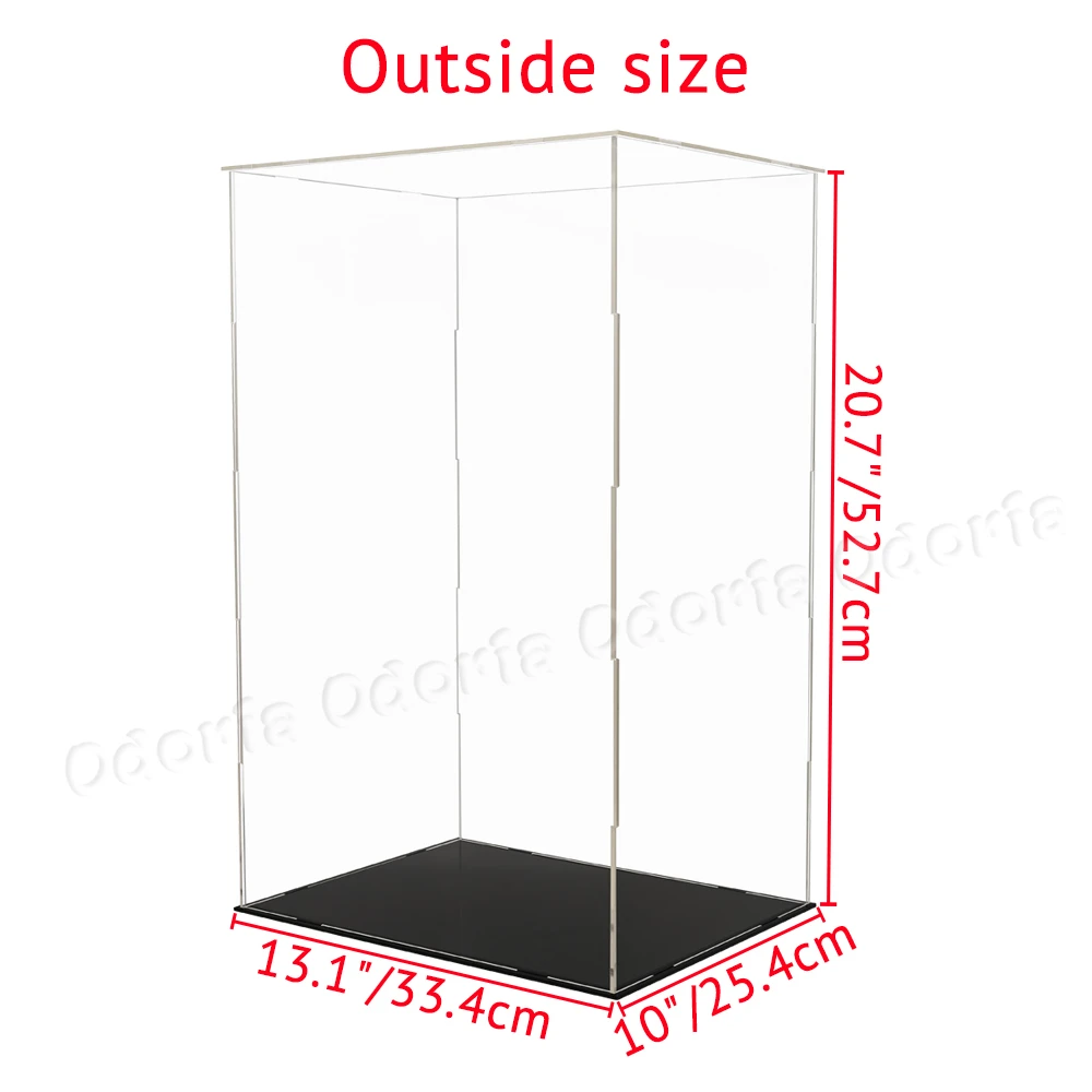 Большой акриловый чехол Odoria 32x24x52 см прозрачная коробка из плексигласа