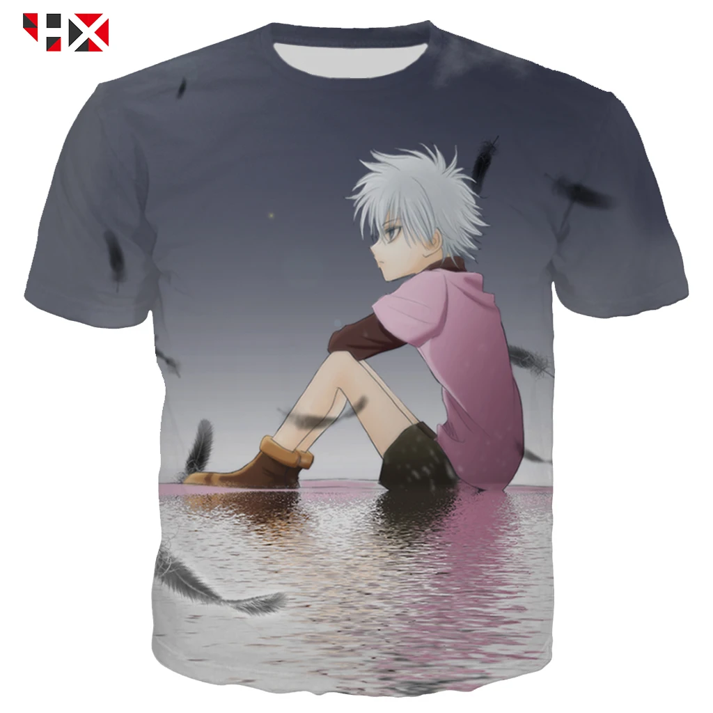 Футболка с 3D принтом аниме Hisoka Hunter X Повседневная футболка коротким рукавом для