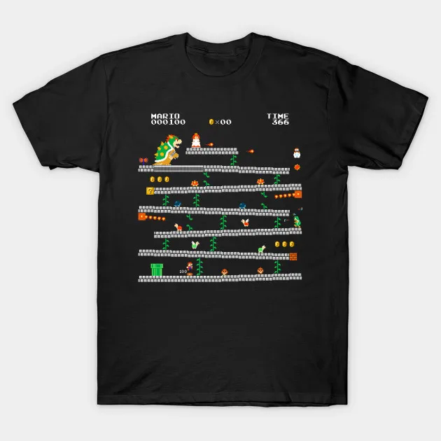 

Men t-shirt 8 bit Pixel Stage tshirt Women t shirt