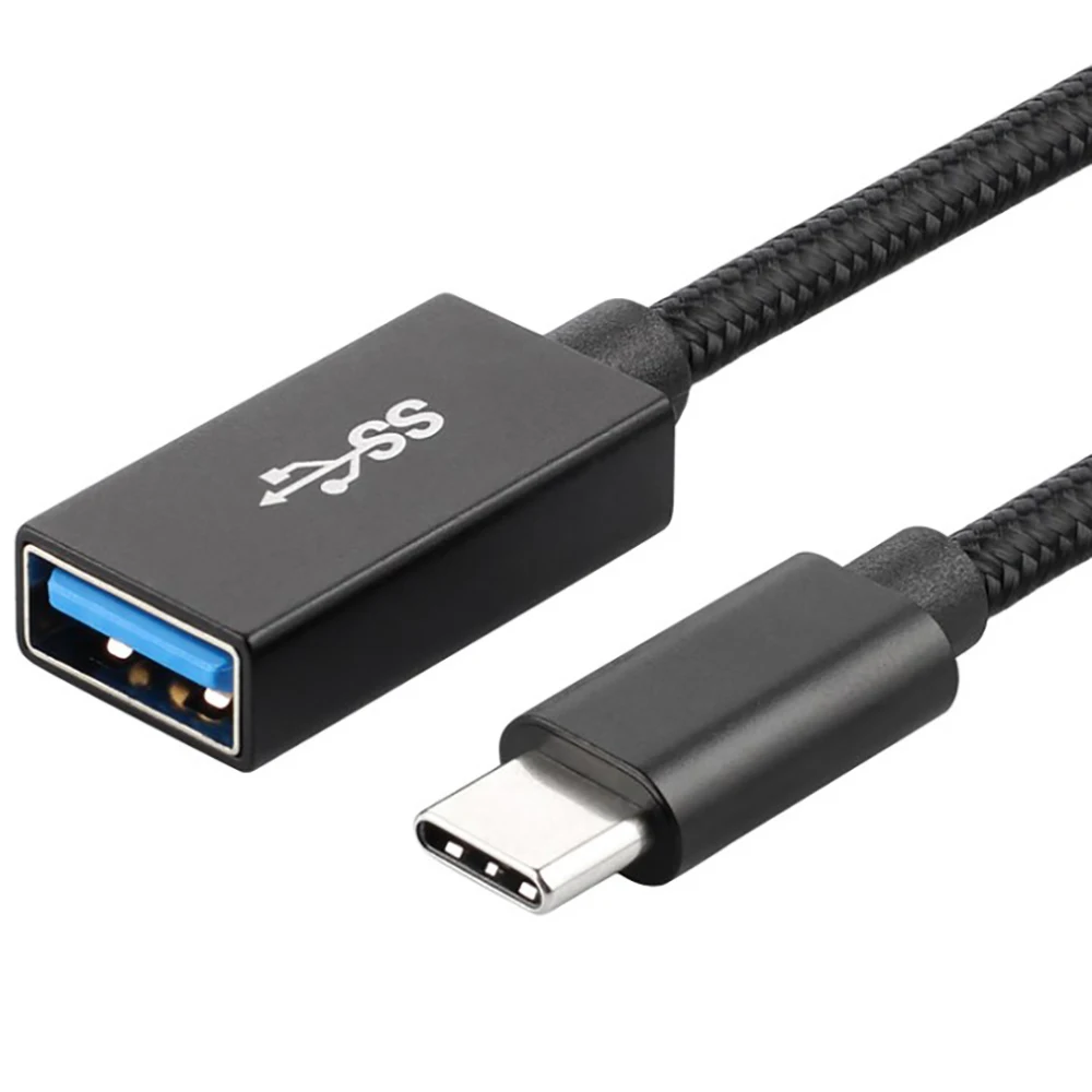 

Type c OTG cable USB C to USB OTG cable USB 3.1 to USB 3.0 female adapter cable braid for macbook laptop huawei samsung