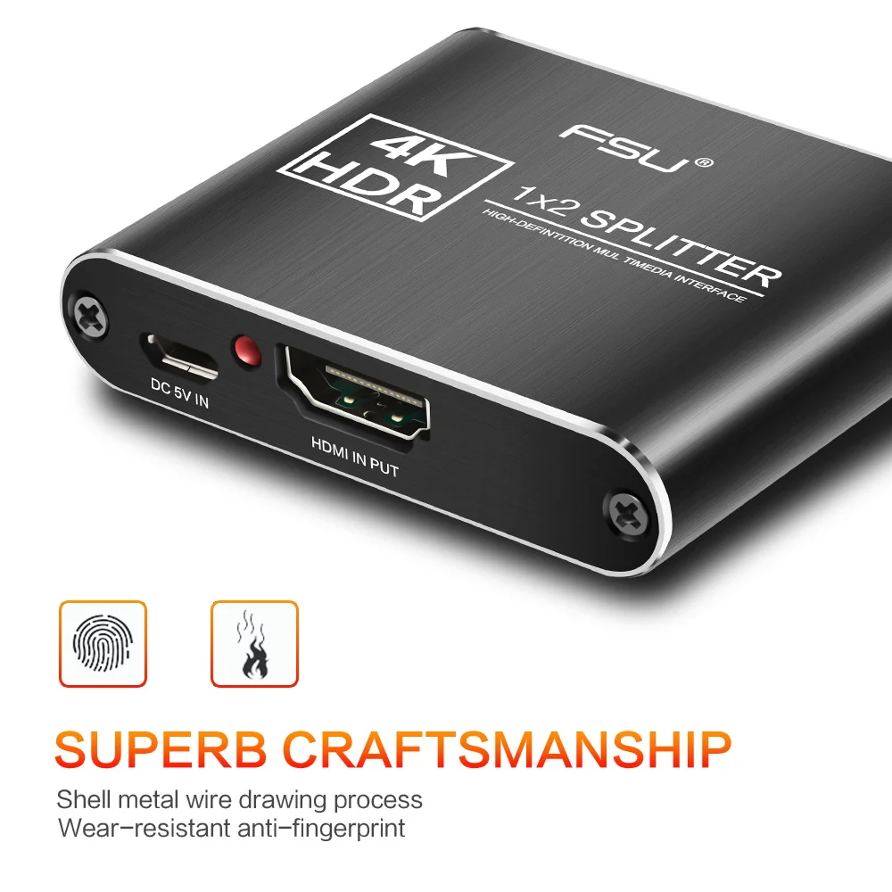 HDCP Full HD 4K HDMI Split ter 1X2 коннектор видео переключатель 1 в 2 Out усилитель двойной