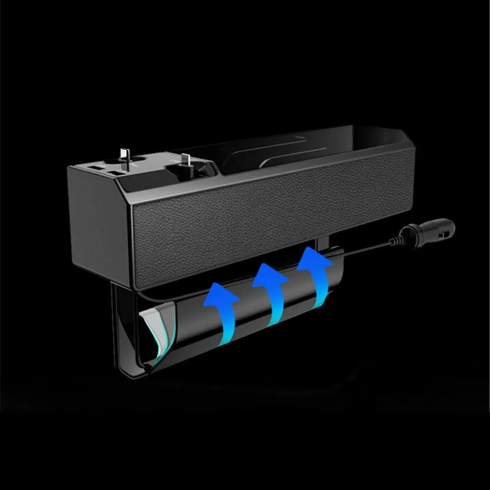 

1 Pcs Organizer ABS PC Car Seat Charger Cable Dual USB Port Gap Hollow