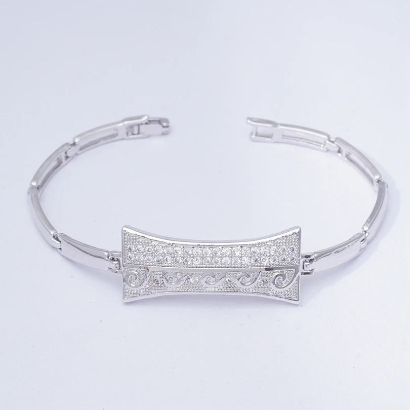 Новинка 2019 модные браслеты из звеньев цепи женские и мужские белого золота с