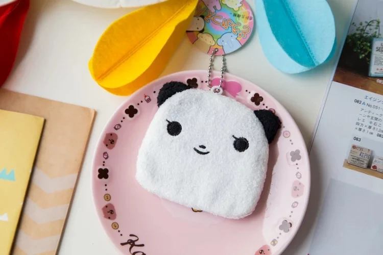 1 шт. Kawaii мультфильм панда пенал карандаш мягкий плюшевый пенал для ручек для карандашей косметичка Сумка Кошелек для монет подарок, школьные принадлежности