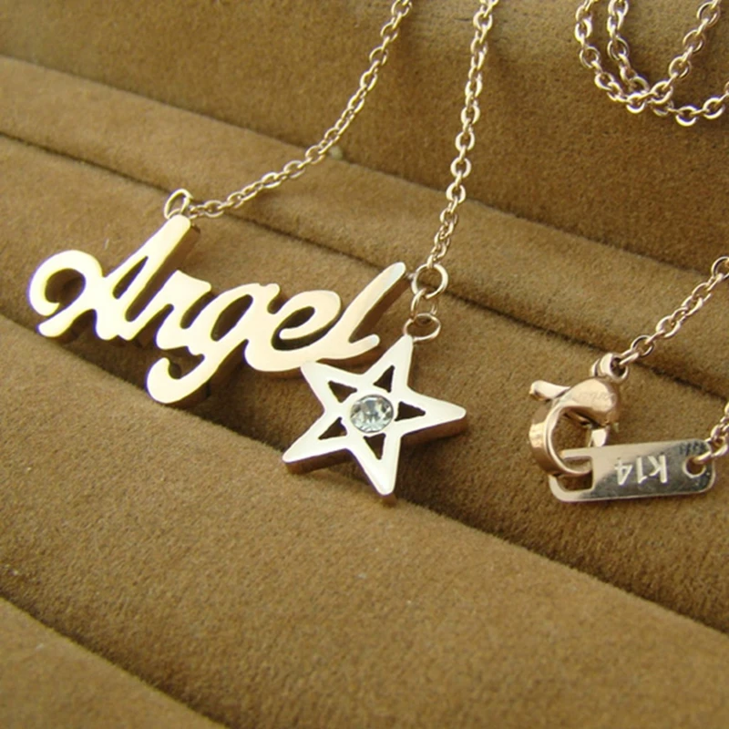 

Оптовая продажа, модные женские ожерелья из титановой стали, ожерелье для помолвки, аксессуары, ювелирные изделия, Прямая поставка