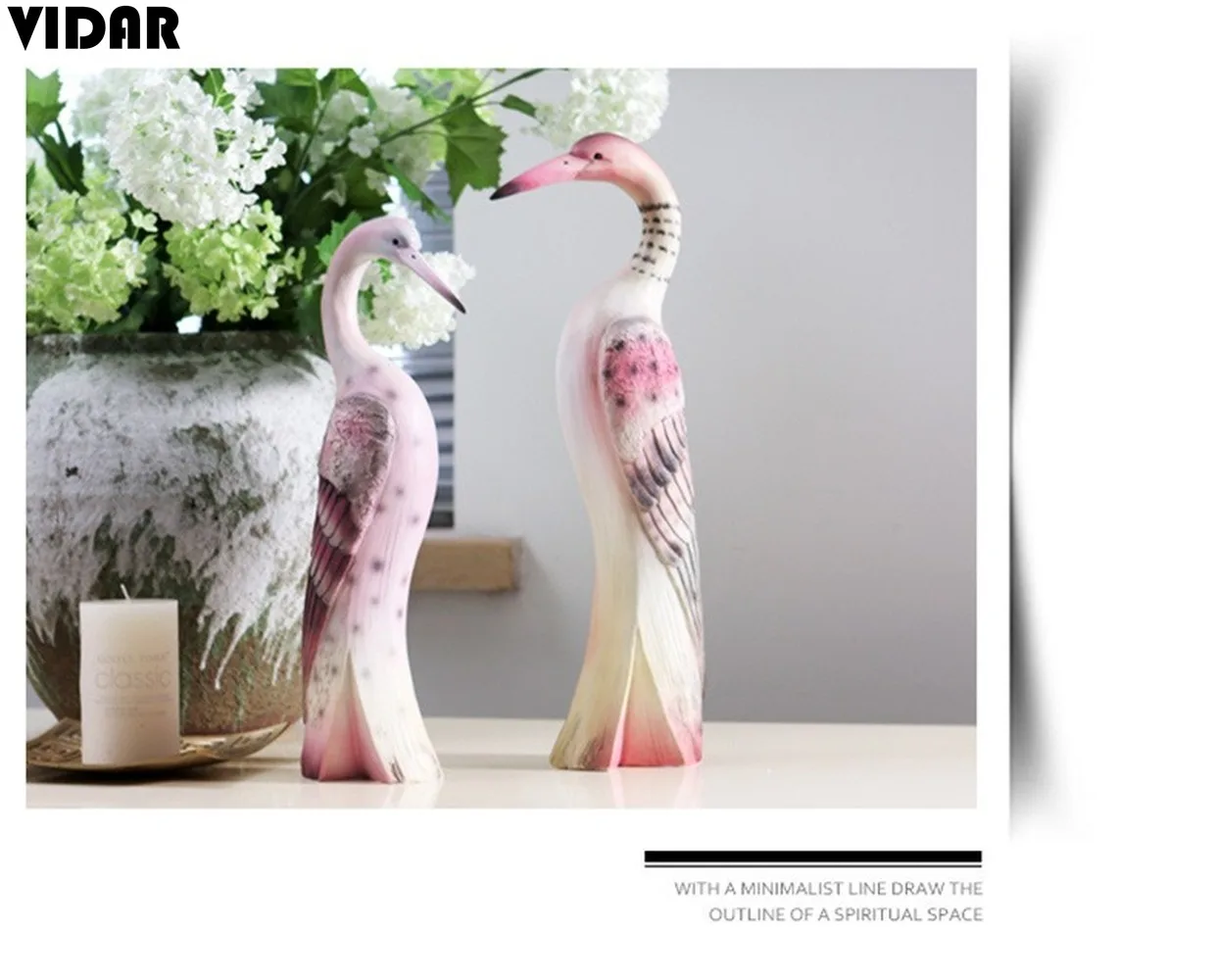 

VIDAR Nordic Crane Resin Decoration Living Room Wine Cabinet TV Cabinet Desktop Creative Decoration Crafts