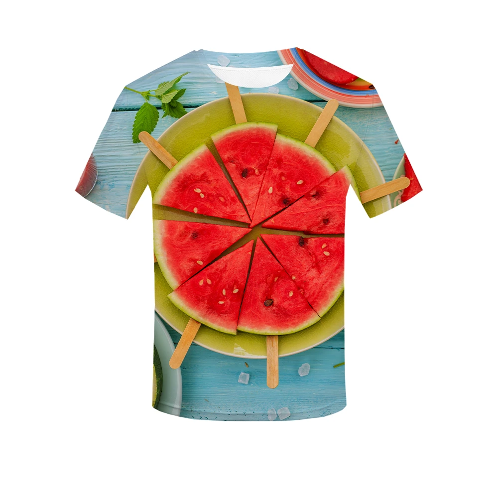 Fresh fruit 3D печать футболка арбуз Мужская/wo Мужская смешной короткий рукав Летняя