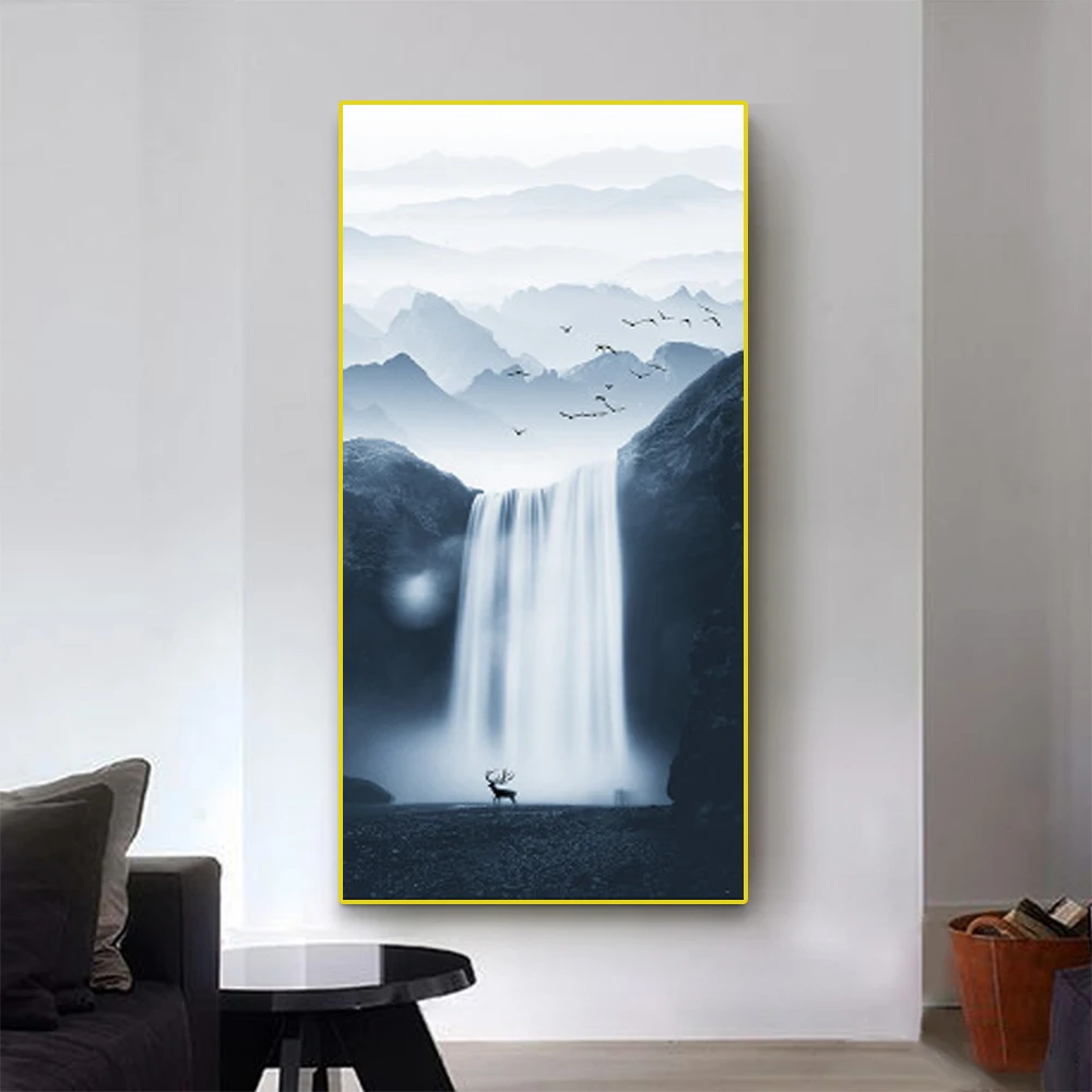 Декоративная живопись коридор современный вертикальный одиночный простой холст