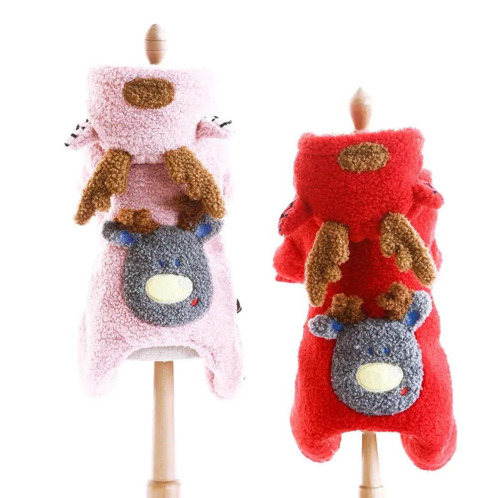 2019 Новый комбинезон с капюшоном для собак осенне зимняя одежда домашних животных