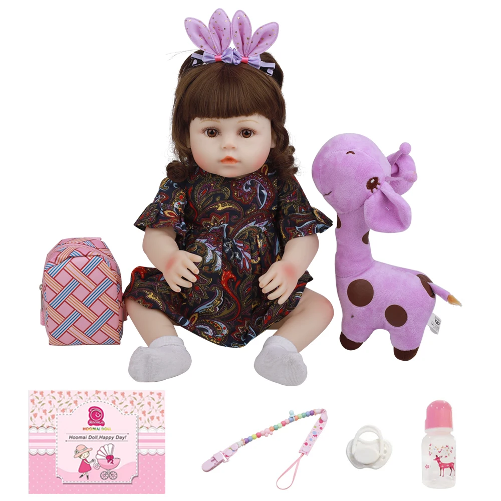 

Lovely Reborn Baby Doll 48 CM Silicone Full Body Realistic Princess 18 Inch Newborn Doll For Kid Birthday Gift Child Shower Toy