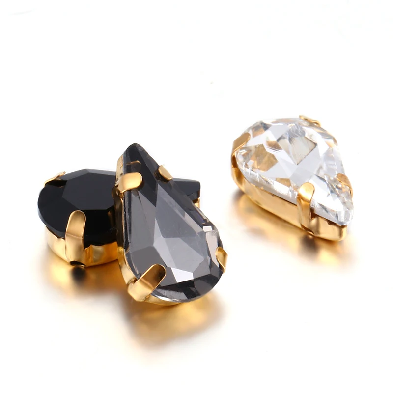 Стильные черно белые каплевидные высококачественные стеклянные хрустальные