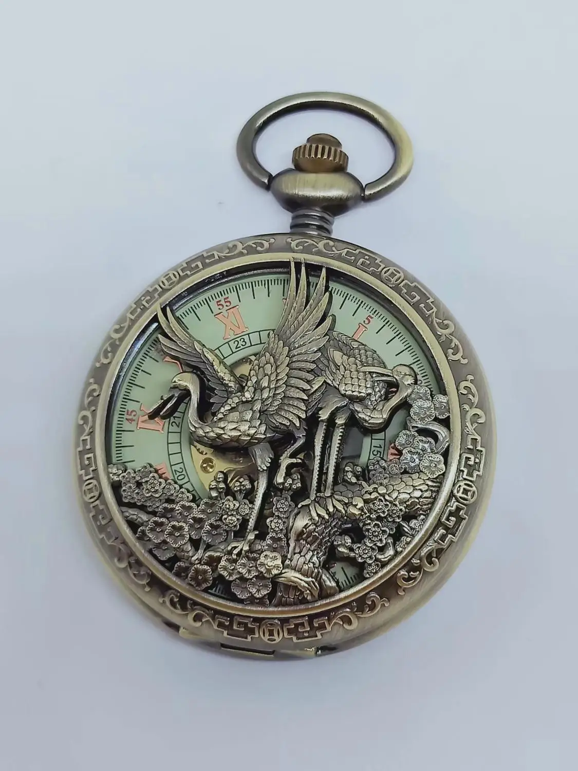 Оптовая продажа Механические карманные часы винтажный Римский циферблат