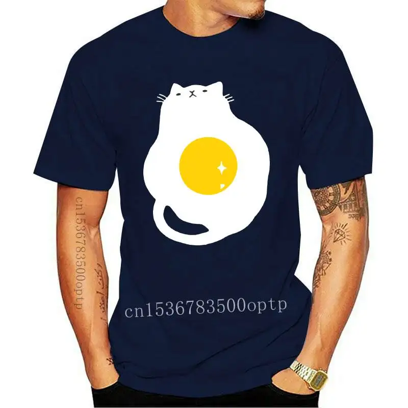 

JCGO Summer T Shirt Women Plus Size 5XL Cotton Cute Cartoon Egg Cat Print Female Short Sleeve Tshirt Casual Lady Tops Tee