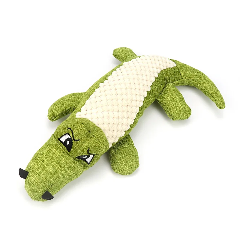 

Fast delivery New Pet Dog Toy Linen Plush Animal Toy Dog Chew Squeaky Noise Cleaning Teeth Toy Chew Training Supplies