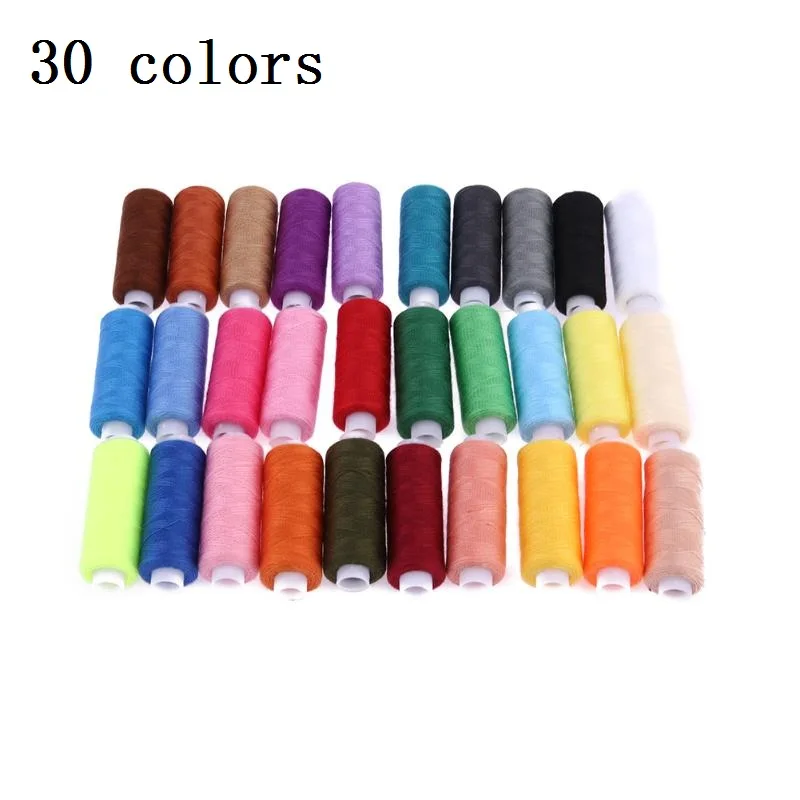 30 colors Высокое качество 60 шт красочные 250 ярдов машинная нить для вышивки швейные нитки хлопок нить ремесло рулевое колесо поставки - Цвет: 30 colors