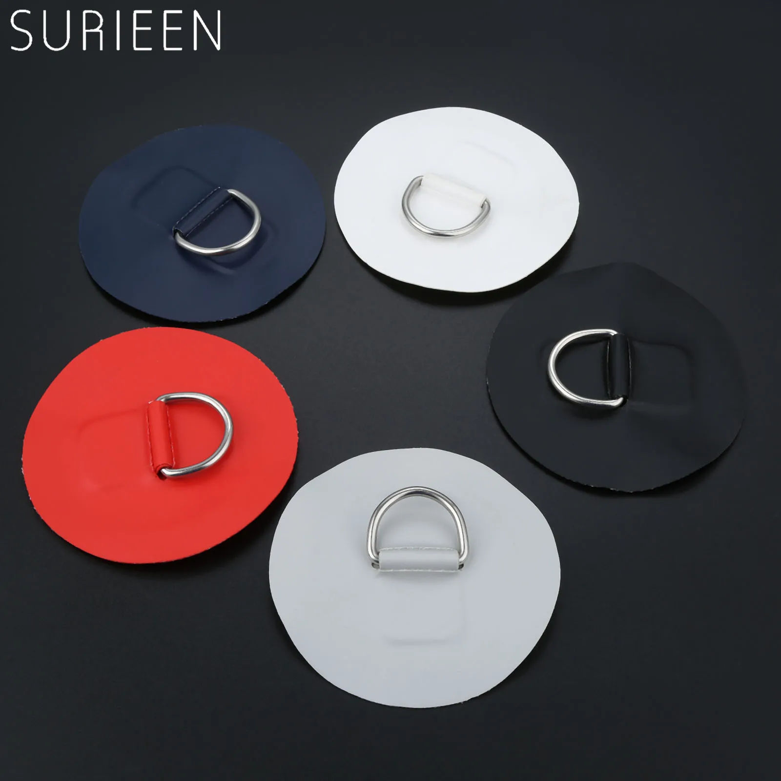 

4 Pcs/Set 316 Stainless Steel Kayak D-ring Pad D Ring Patch for PVC Inflatable Boat Raft Dinghy Canoe Surfboard SUP