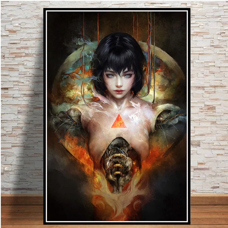 1 Poster And Prints Hot Ghost In The Shell Fight Police Japan Anime Art Paintings Canvas Wall Pictures For Living Room Home Decor - Цвет: 1