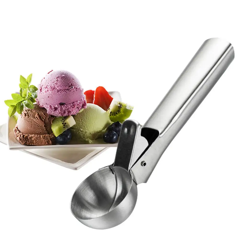 

New High Quality Ice Cream Scoop Stainless Steel Ice Cream Ball Digging Tool Easy Release Kitchen Tools Home Cake Ball Digging
