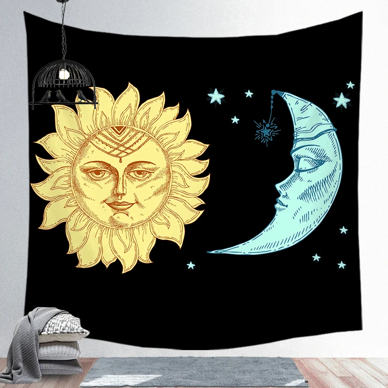 tapestry 10 Солнечный колдовство гобелен настенный ткань настенное одеяло фермерский дом домашний декор богемное украшение гардины для окон - Цвет: tapestry 10